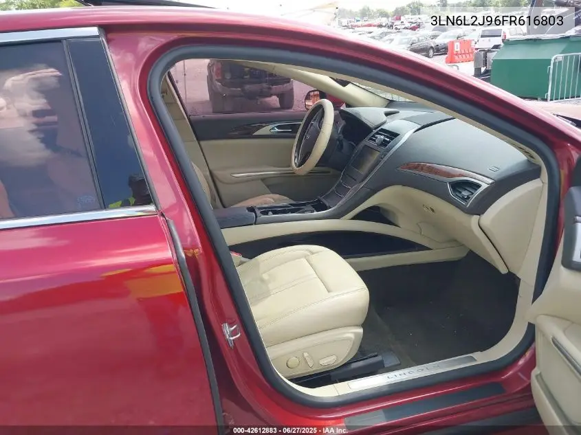 2015 Lincoln Mkz VIN: 3LN6L2J96FR616803 Lot: 42612883