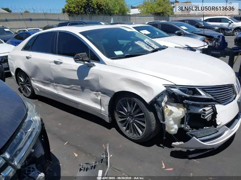2016 Lincoln Mkz Hybrid VIN: 3LN6L2LU5GR613636 Lot: 42613605