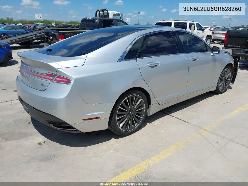 2016 Lincoln Mkz Hybrid VIN: 3LN6L2LU6GR628260 Lot: 42614429