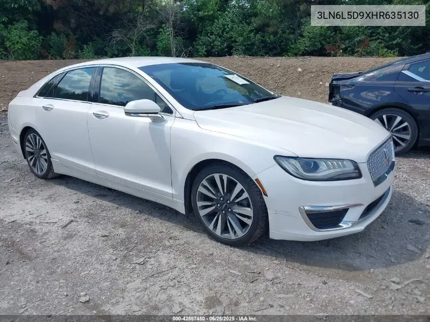 2017 Lincoln Mkz Select VIN: 3LN6L5D9XHR635130 Lot: 42587450