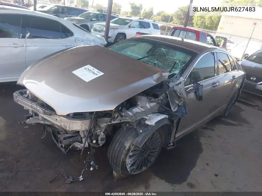 2018 Lincoln Mkz Reserve VIN: 3LN6L5MU0JR627483 Lot: 42593949