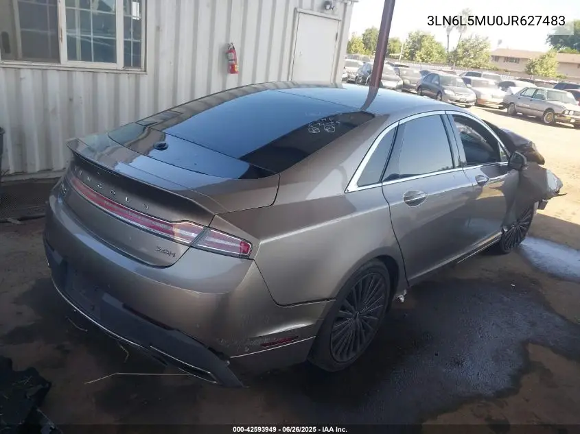 2018 Lincoln Mkz Reserve VIN: 3LN6L5MU0JR627483 Lot: 42593949