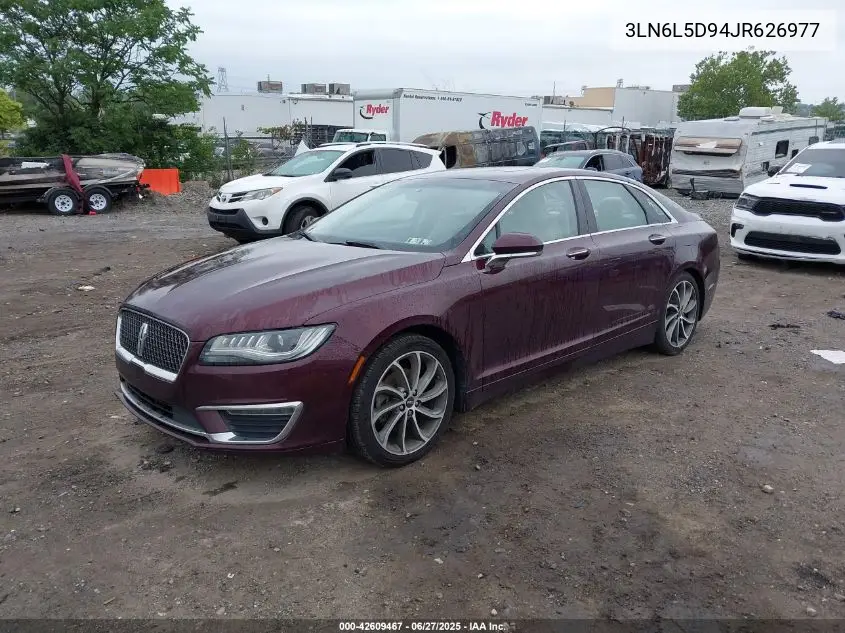 2018 Lincoln Mkz Select VIN: 3LN6L5D94JR626977 Lot: 42609467