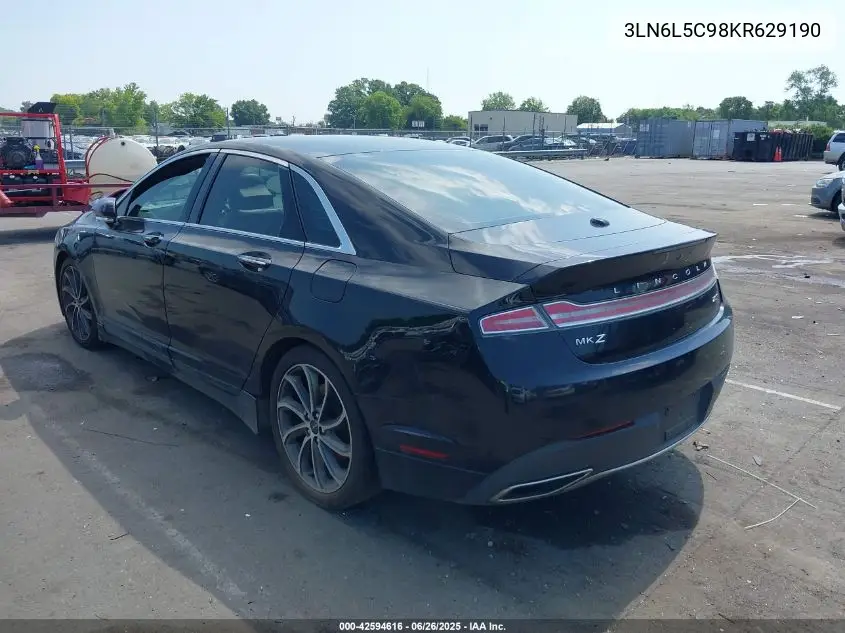 2019 Lincoln Mkz Reserve I VIN: 3LN6L5C98KR629190 Lot: 42594616