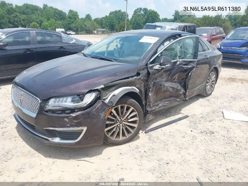 2020 Lincoln Mkz Standard VIN: 3LN6L5A95LR611380 Lot: 42578658