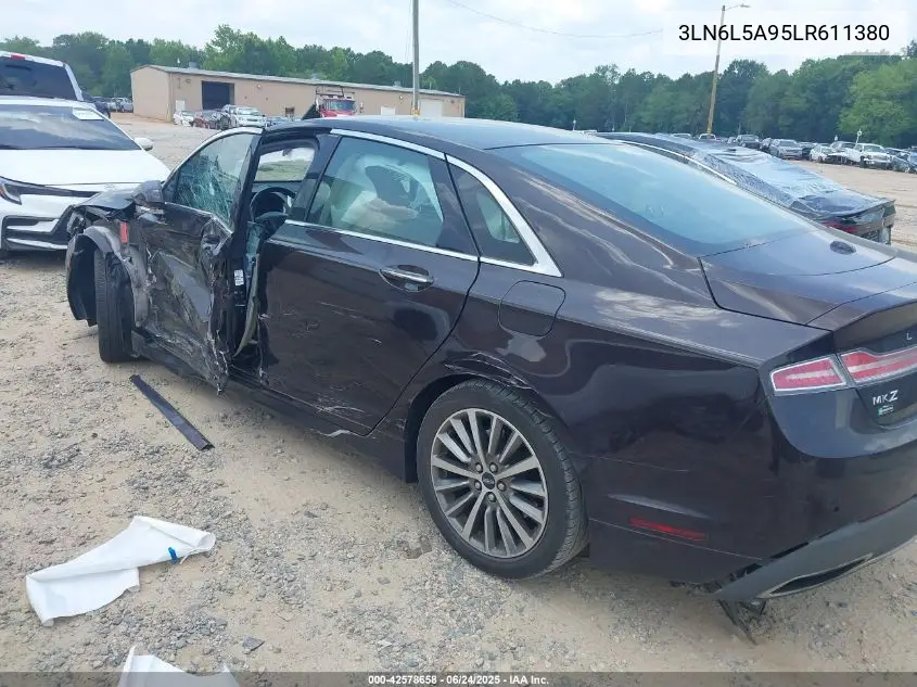 2020 Lincoln Mkz Standard VIN: 3LN6L5A95LR611380 Lot: 42578658