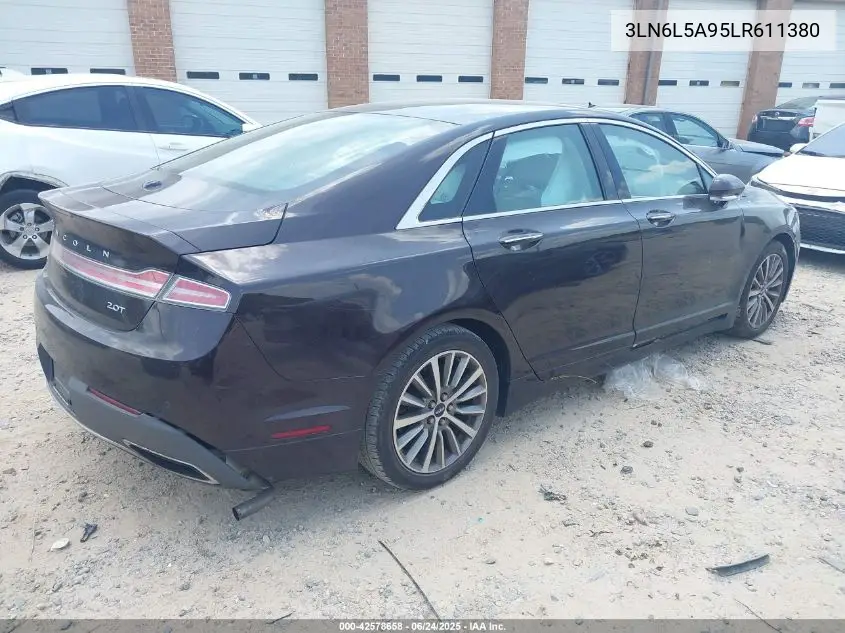 2020 Lincoln Mkz Standard VIN: 3LN6L5A95LR611380 Lot: 42578658