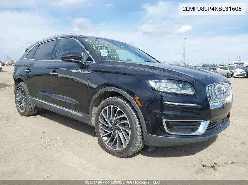 2019 Lincoln Nautilus Reserve VIN: 2LMPJ8LP4KBL31605 Lot: 12301495
