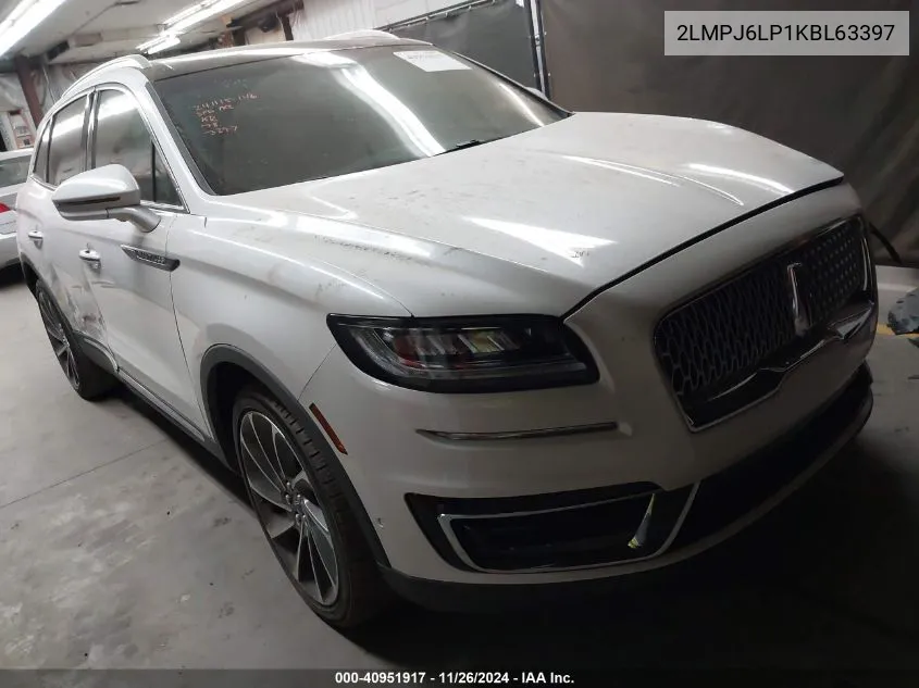 2019 Lincoln Nautilus Reserve VIN: 2LMPJ6LP1KBL63397 Lot: 40951917