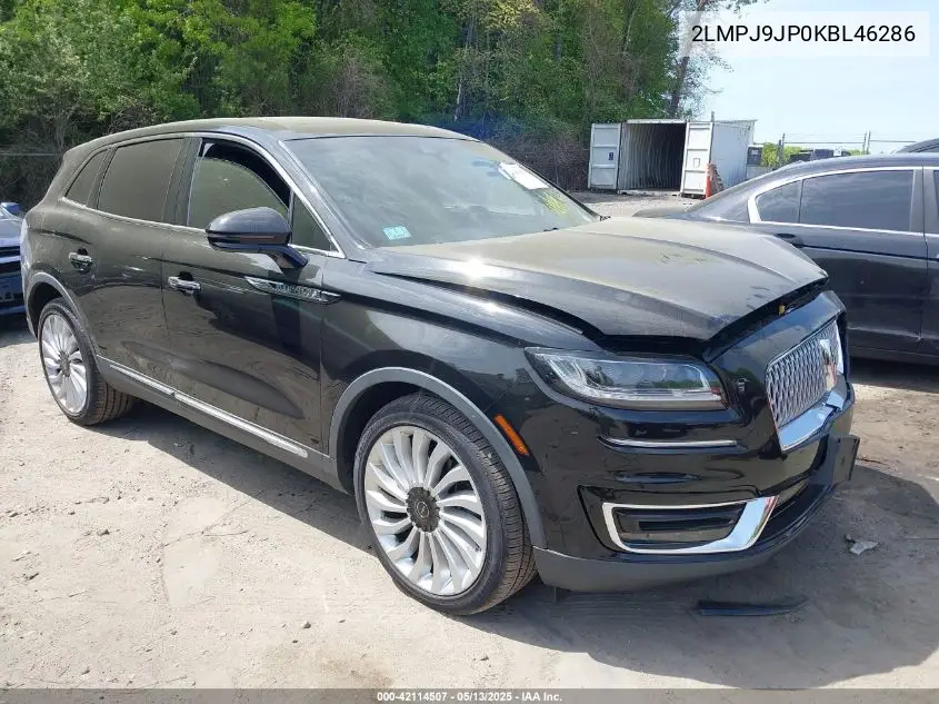 2019 Lincoln Nautilus Black Label VIN: 2LMPJ9JP0KBL46286 Lot: 42114507