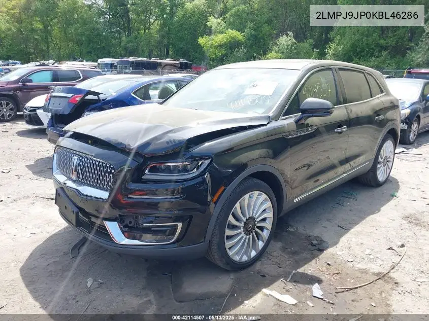 2019 Lincoln Nautilus Black Label VIN: 2LMPJ9JP0KBL46286 Lot: 42114507