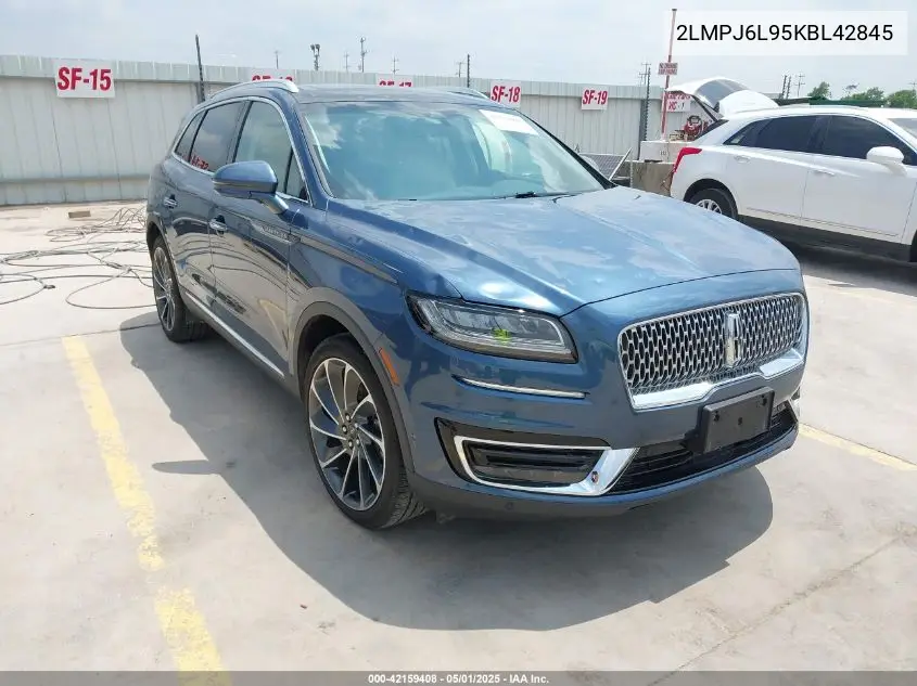 2019 Lincoln Nautilus Reserve VIN: 2LMPJ6L95KBL42845 Lot: 42159408