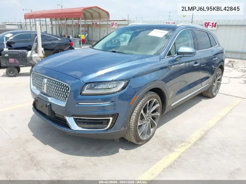 2019 Lincoln Nautilus Reserve VIN: 2LMPJ6L95KBL42845 Lot: 42159408