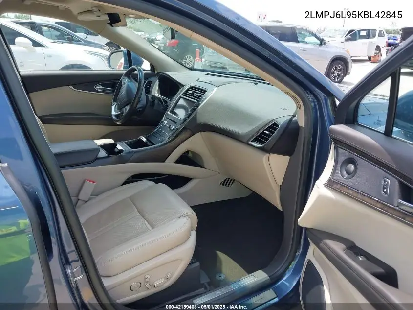 2019 Lincoln Nautilus Reserve VIN: 2LMPJ6L95KBL42845 Lot: 42159408