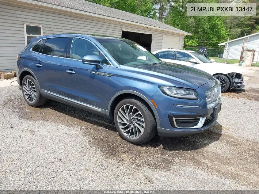 2019 Lincoln Nautilus Reserve VIN: 2LMPJ8LPXKBL13447 Lot: 42174065