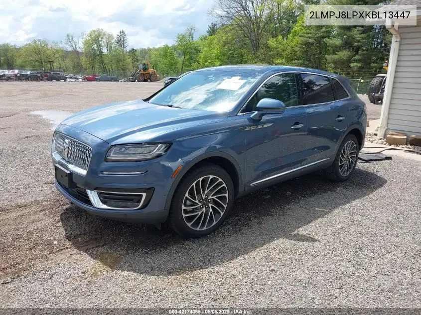 2019 Lincoln Nautilus Reserve VIN: 2LMPJ8LPXKBL13447 Lot: 42174065