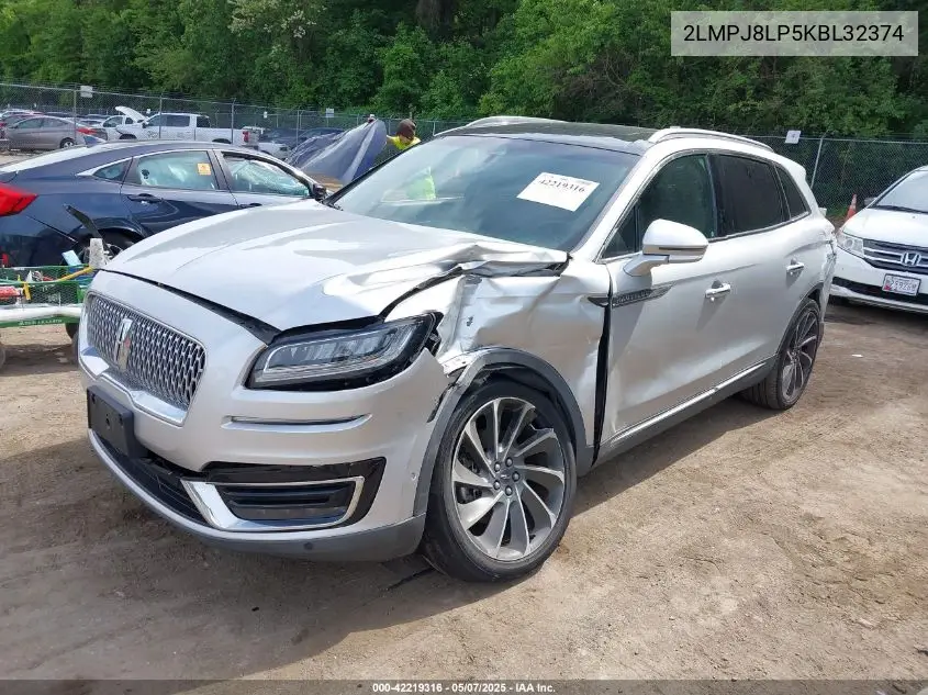 2019 Lincoln Nautilus Reserve VIN: 2LMPJ8LP5KBL32374 Lot: 42219316