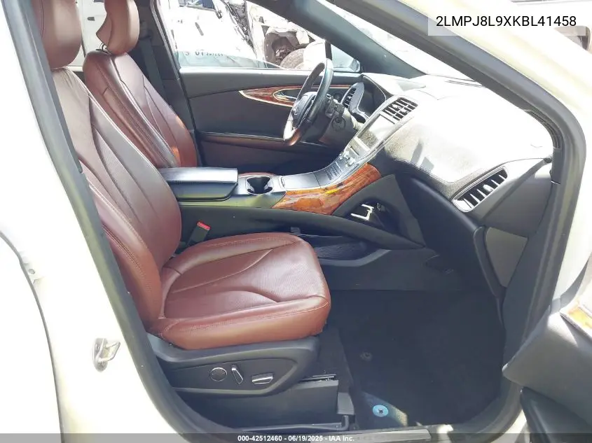 2019 Lincoln Nautilus Reserve VIN: 2LMPJ8L9XKBL41458 Lot: 42512460