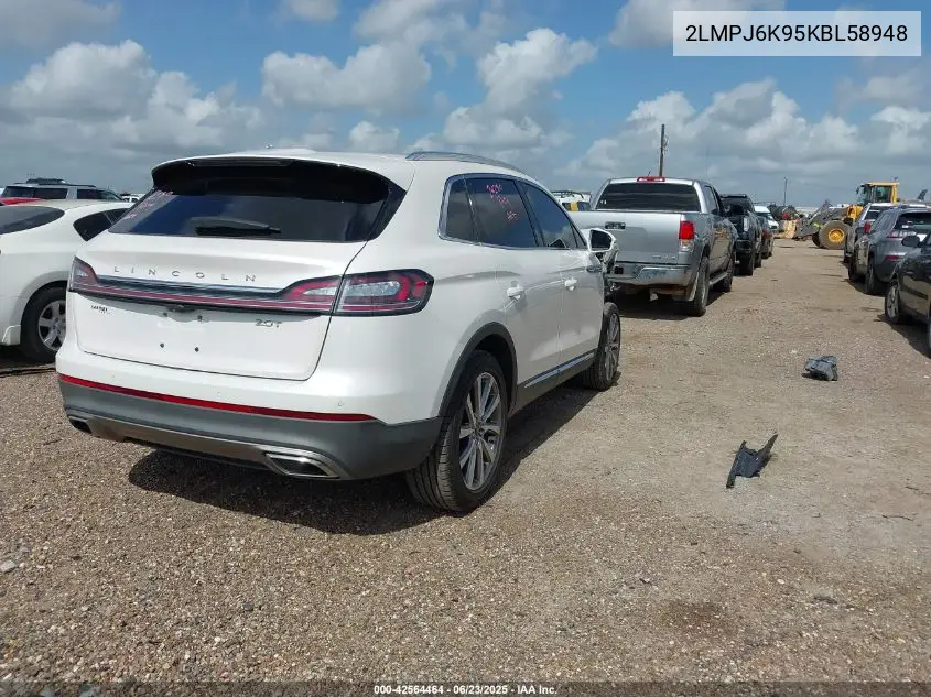 2019 Lincoln Nautilus Select VIN: 2LMPJ6K95KBL58948 Lot: 42564464
