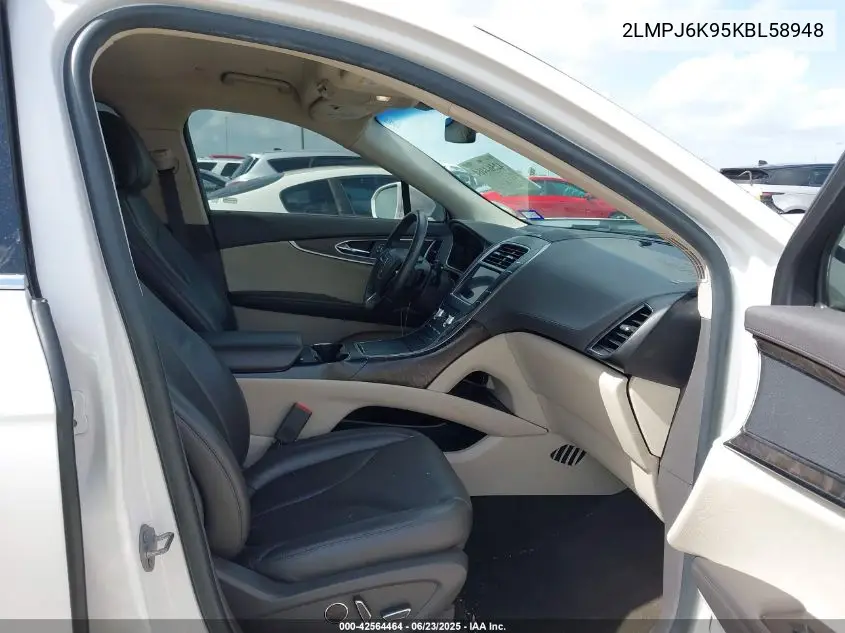 2019 Lincoln Nautilus Select VIN: 2LMPJ6K95KBL58948 Lot: 42564464