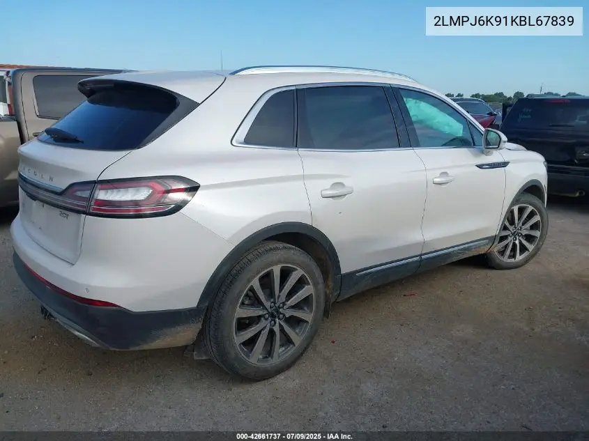 2019 Lincoln Nautilus Select VIN: 2LMPJ6K91KBL67839 Lot: 42661737