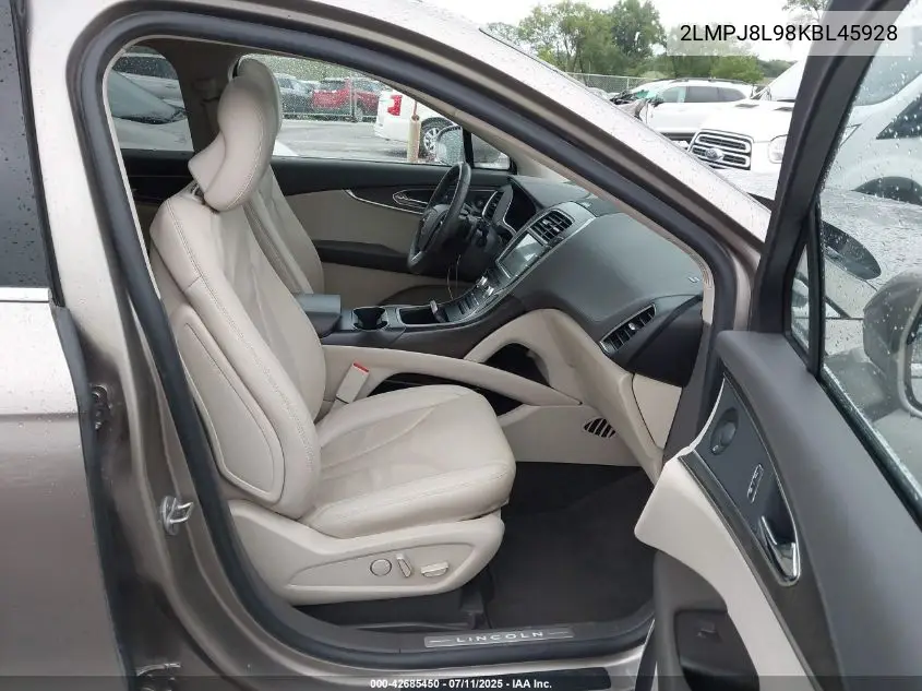 2019 Lincoln Nautilus Reserve VIN: 2LMPJ8L98KBL45928 Lot: 42685450