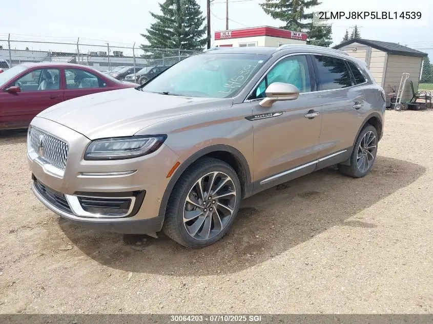 2020 Lincoln Nautilus Reserve VIN: 2LMPJ8KP5LBL14539 Lot: 30064203