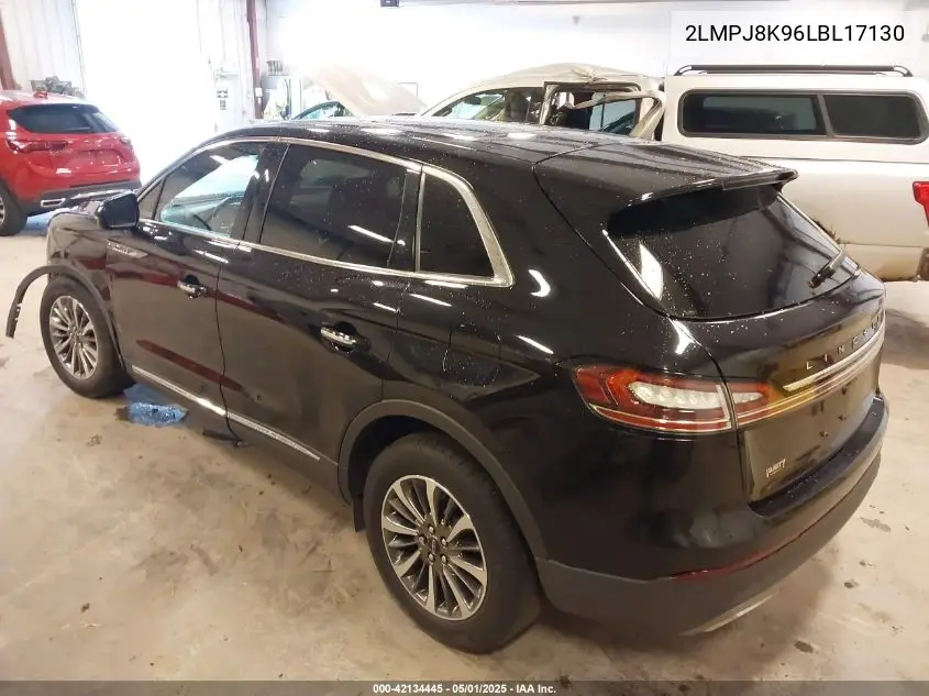 2020 Lincoln Nautilus Reserve VIN: 2LMPJ8K96LBL17130 Lot: 42134445