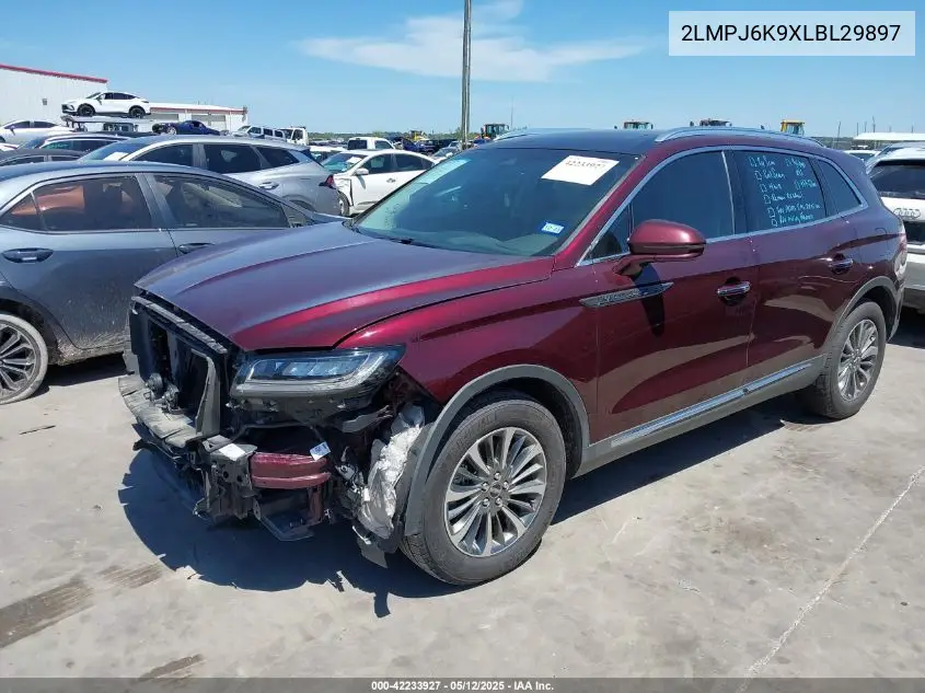2020 Lincoln Nautilus Reserve VIN: 2LMPJ6K9XLBL29897 Lot: 42233927