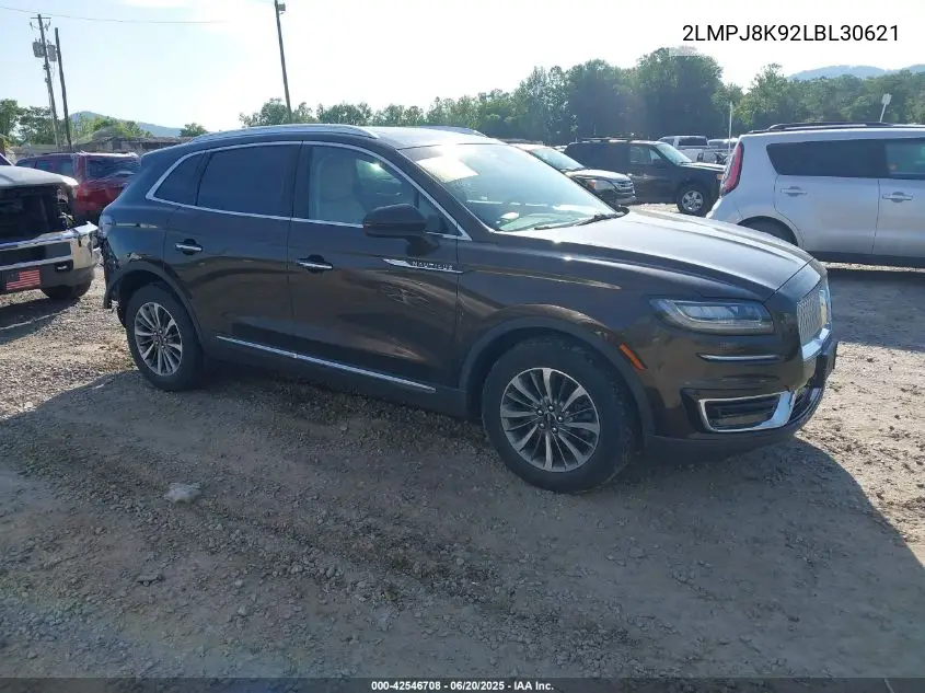 2020 Lincoln Nautilus Reserve VIN: 2LMPJ8K92LBL30621 Lot: 42546708