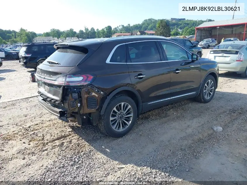 2020 Lincoln Nautilus Reserve VIN: 2LMPJ8K92LBL30621 Lot: 42546708