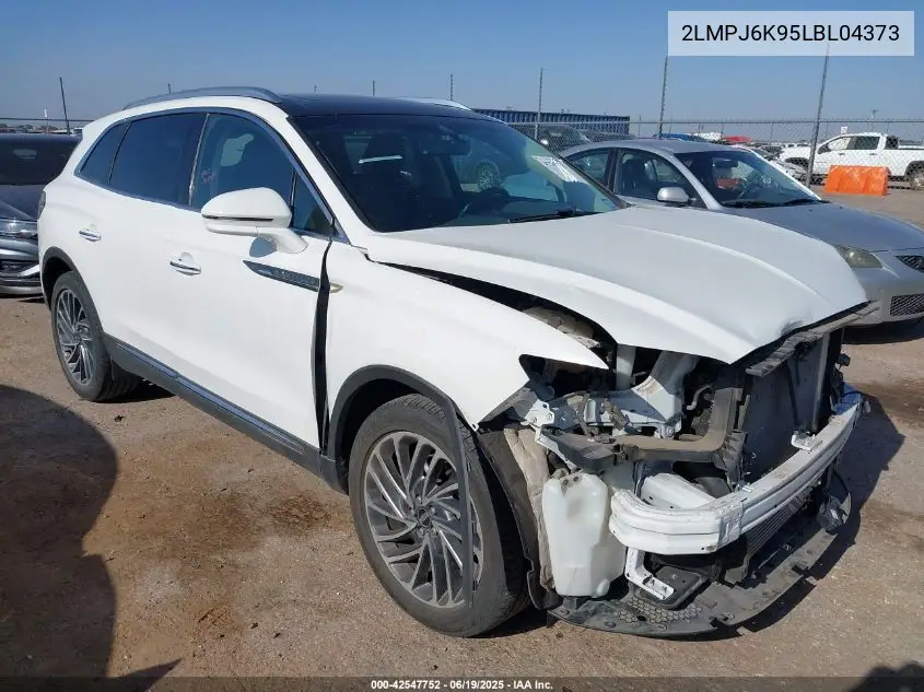 2020 Lincoln Nautilus Reserve VIN: 2LMPJ6K95LBL04373 Lot: 42547752
