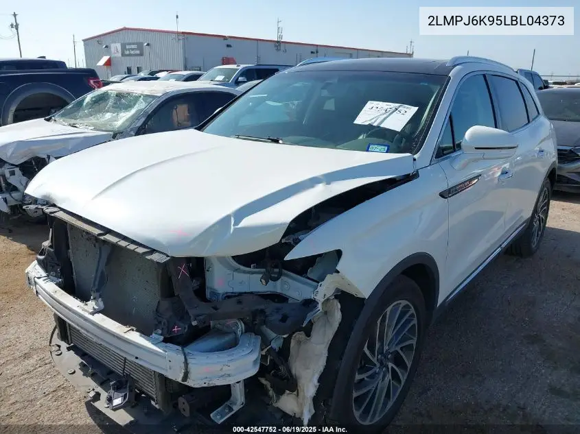 2020 Lincoln Nautilus Reserve VIN: 2LMPJ6K95LBL04373 Lot: 42547752