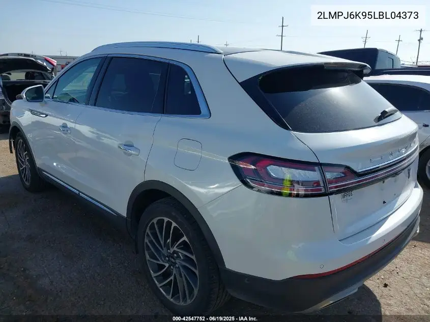 2020 Lincoln Nautilus Reserve VIN: 2LMPJ6K95LBL04373 Lot: 42547752