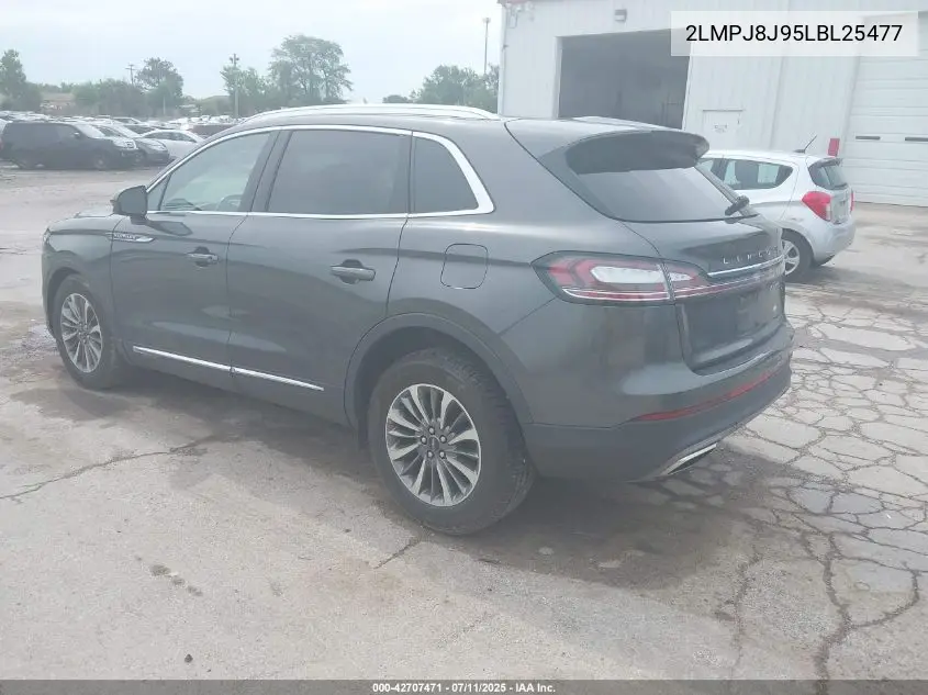 2020 Lincoln Nautilus Standard VIN: 2LMPJ8J95LBL25477 Lot: 42707471