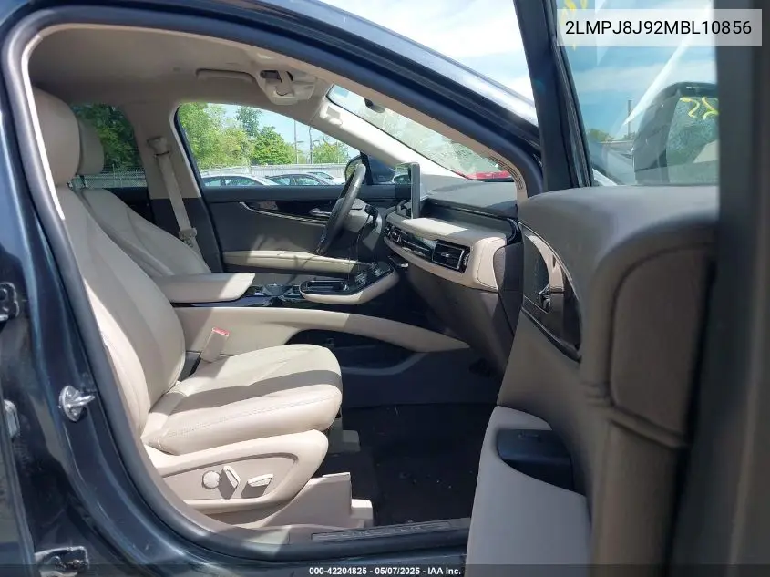 2021 Lincoln Nautilus Standard VIN: 2LMPJ8J92MBL10856 Lot: 42204825