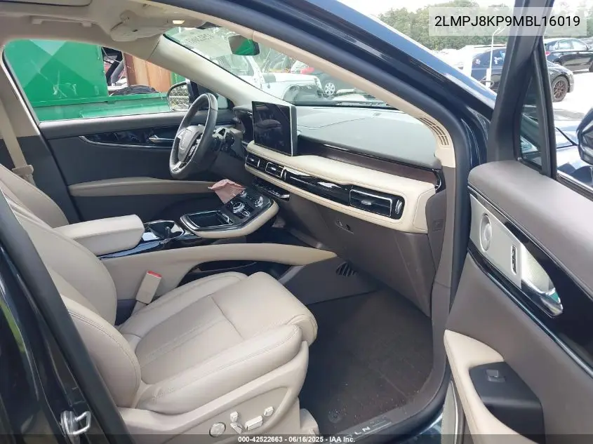 2021 Lincoln Nautilus Reserve VIN: 2LMPJ8KP9MBL16019 Lot: 42522663