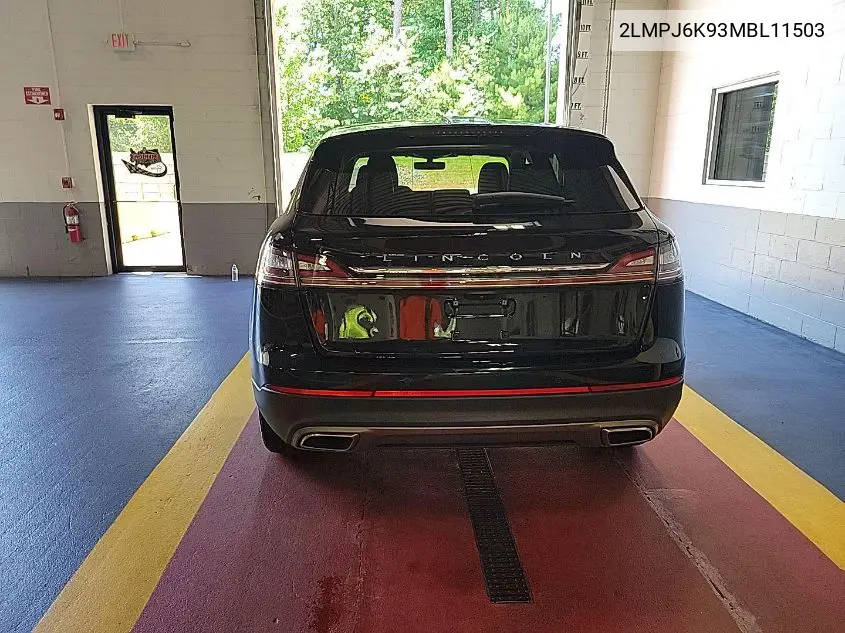 2021 Lincoln Nautilus Reserve VIN: 2LMPJ6K93MBL11503 Lot: 42610965