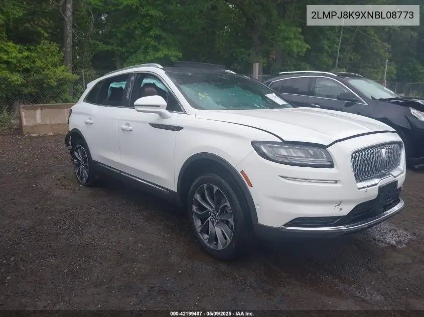 2022 Lincoln Nautilus Reserve VIN: 2LMPJ8K9XNBL08773 Lot: 42199407