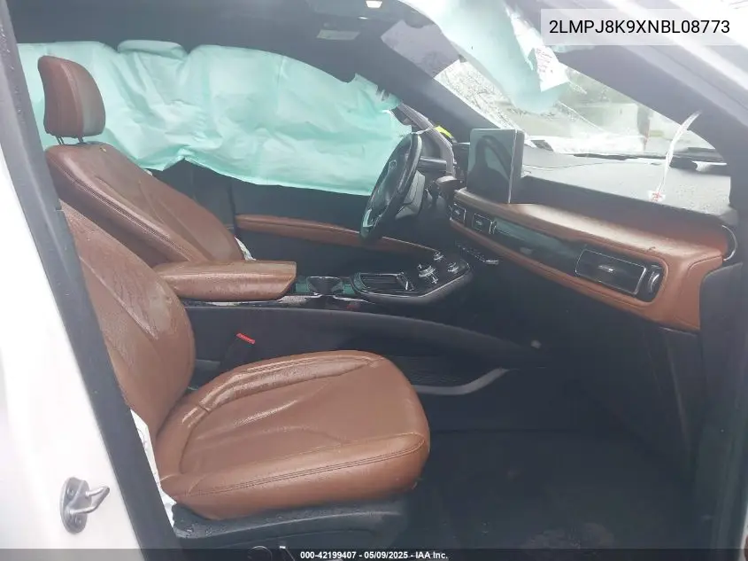 2022 Lincoln Nautilus Reserve VIN: 2LMPJ8K9XNBL08773 Lot: 42199407