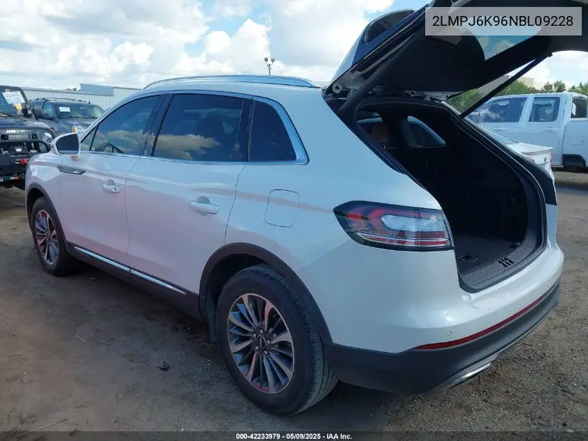 2022 Lincoln Nautilus Reserve VIN: 2LMPJ6K96NBL09228 Lot: 42233979