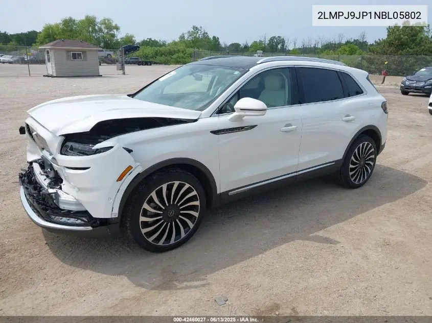 2022 Lincoln Nautilus Black Label VIN: 2LMPJ9JP1NBL05802 Lot: 42460027