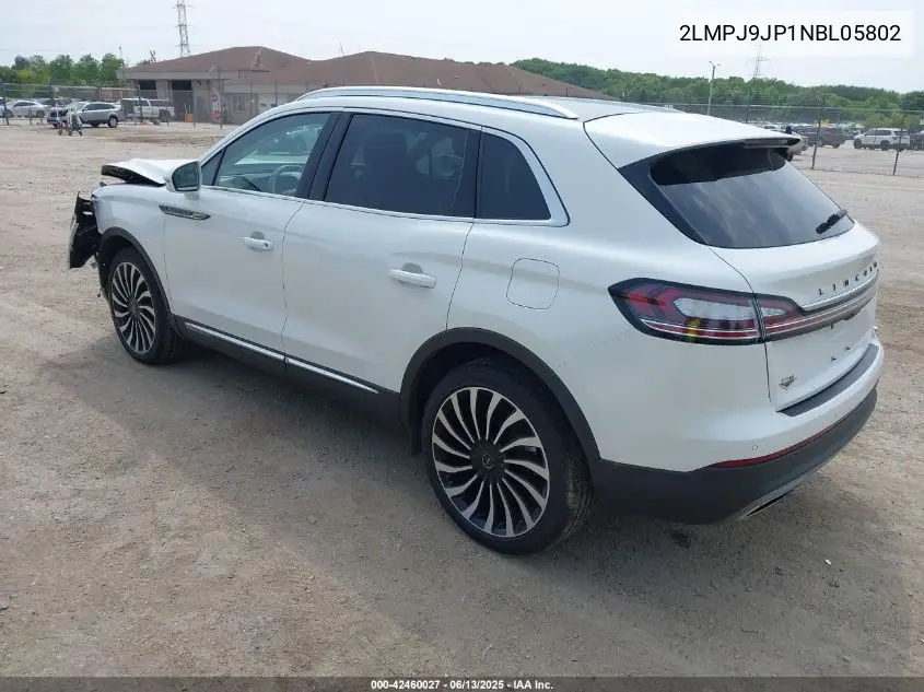 2022 Lincoln Nautilus Black Label VIN: 2LMPJ9JP1NBL05802 Lot: 42460027