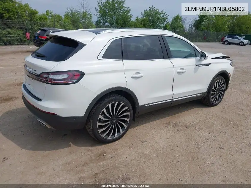 2022 Lincoln Nautilus Black Label VIN: 2LMPJ9JP1NBL05802 Lot: 42460027