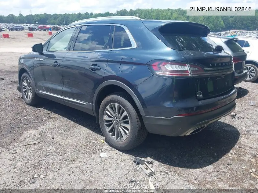 2022 Lincoln Nautilus Standard VIN: 2LMPJ6J96NBL02846 Lot: 42503227