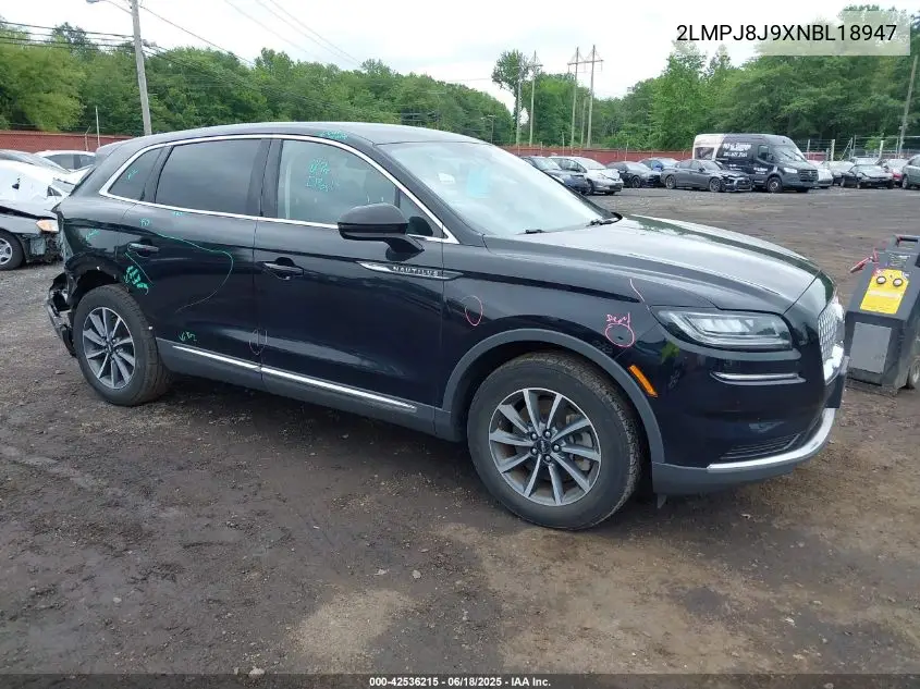2022 Lincoln Nautilus Standard VIN: 2LMPJ8J9XNBL18947 Lot: 42536215