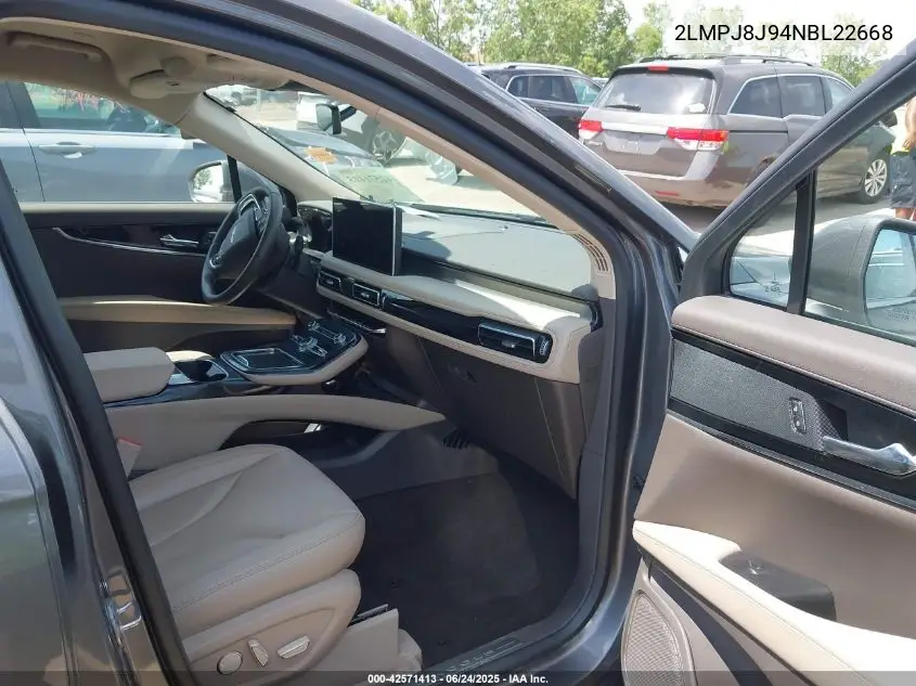 2022 Lincoln Nautilus Standard VIN: 2LMPJ8J94NBL22668 Lot: 42571413