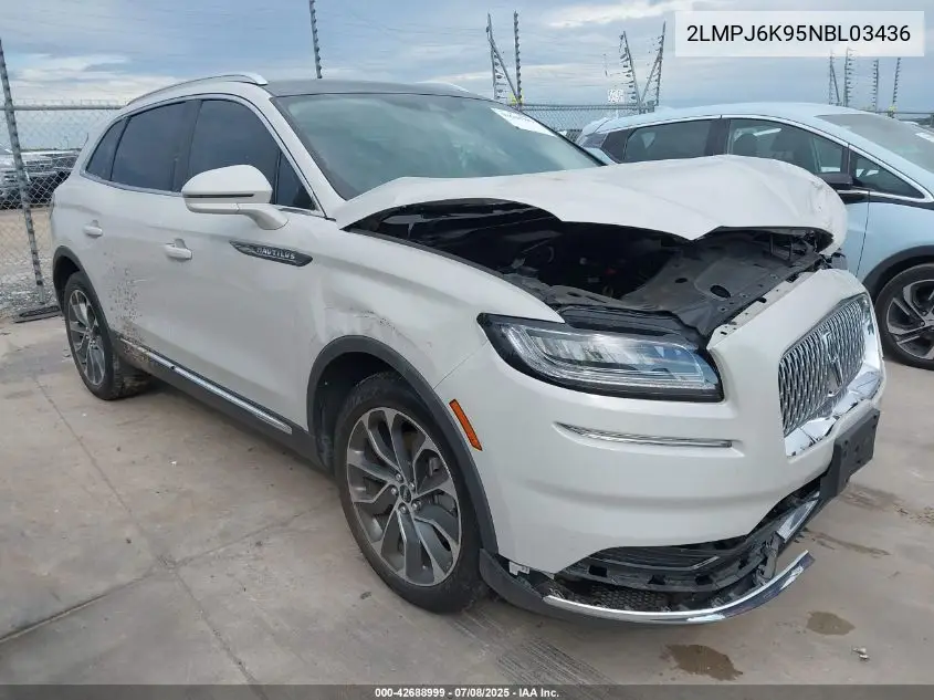 2022 Lincoln Nautilus Reserve VIN: 2LMPJ6K95NBL03436 Lot: 42688999