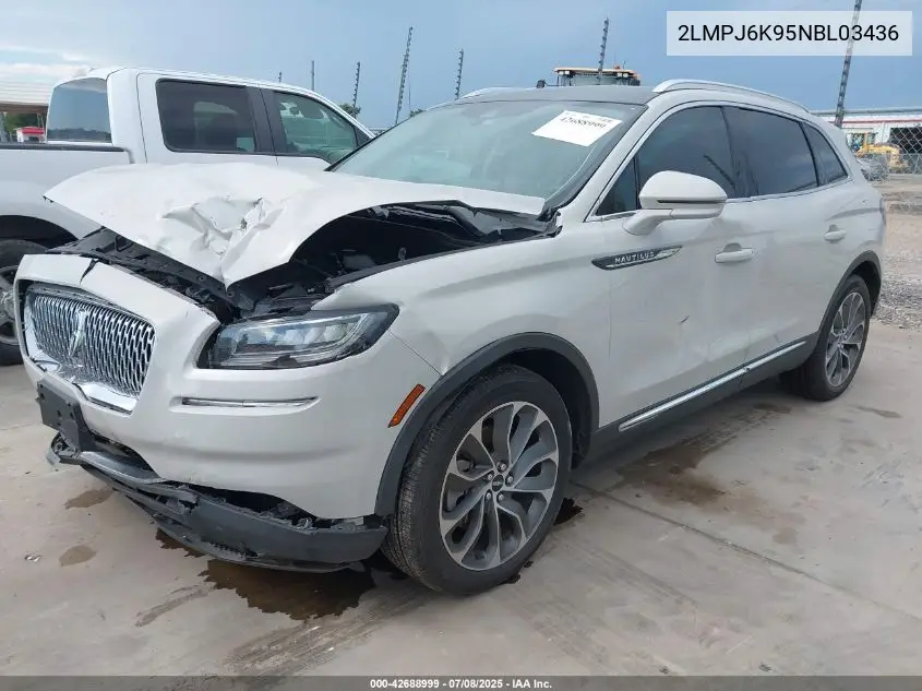 2022 Lincoln Nautilus Reserve VIN: 2LMPJ6K95NBL03436 Lot: 42688999