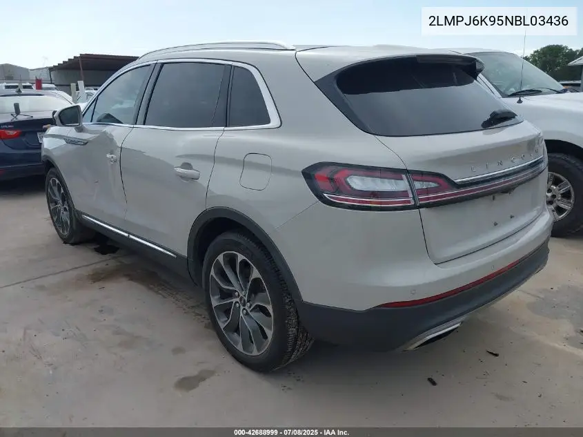 2022 Lincoln Nautilus Reserve VIN: 2LMPJ6K95NBL03436 Lot: 42688999